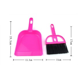 Pet Cage Broom Brush Dustpan Set - Cat Litter Sweeper Car Keyboard Corner Brush for Small Animal Bird House Dog Kennel Clean