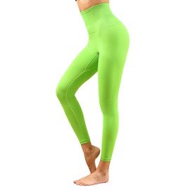 Homma High Wasit Tummy Control Workout Compression Yoga Pants Postpartum Compression Leggings Lime XL