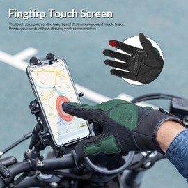 ROCKBROS Motorcycle Gloves Touchscreen Motorcycle Gloves Men Women with Padded Windproof Non-Slip Breathable for Motorcycle Cycling Outdoor 2 Colours