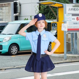 Formemory Police Cosplay, Kids Costume, Girl, Police Cosplay Costume, Kids, Girls, Cute, Officer, Halloween, Events, Parties, Cultural Festivals, Stage (120)