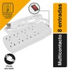 SANELEC, Extensión, Barra Multicontacto, 8 Entradas, Cable de 90 cm,