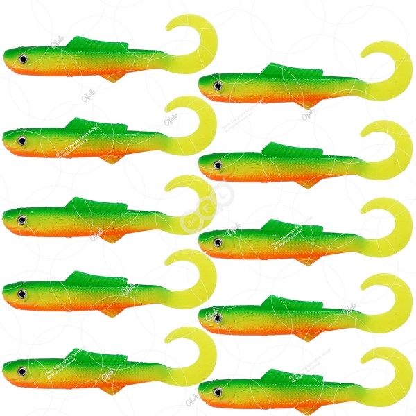 Fish WOW! 10pcs 4" Blam Swimbaits minnows Fat Squid 4