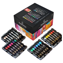 Pintura Acrílica Profesional 24 Colores Con 22ml Plumoteca