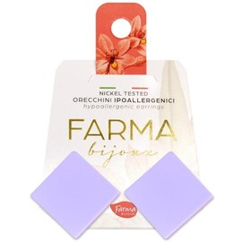 Farma Bijoux Earrings Square Blue Pastel 20mm