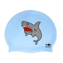 escualo Gorra para Natacion Unisex Adulto y Niño Modelo Mako (Silicon) Impermeable, Unitalla, Color Azul