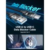 JSAUX Data Blocker 4-Pack & USB C Charge-Only Cable 6.6ft