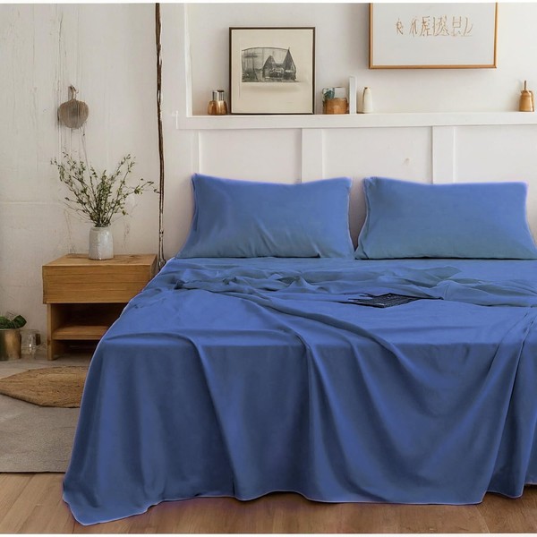 Tache Home Fashion Blue Bed Sheet Twin-XL Set 3 Piece