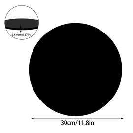 DARENYI 12 Inch Dia Acrylic Plexiglass Sheet, Black Plastic Circle Sheet 0.2 Inch Thick Plexiglass Panel Round Plastic Disc Plexi Glass Board for Craft DIY Sign