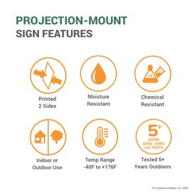 ComplianceSigns.com Spill Kit Wall Sign, Projection-Mount 14x4 inch Black Aluminum for Facilities