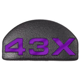 NDZ Performance Pearce Grip Frame Insert Plug for Glock 43X 9MM in Black Polymer Laser Engraved Color Filled in Purple