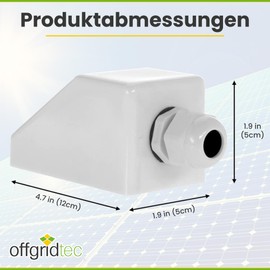 Offgridtec© Roof Guide 1-Way Heavy Duty White ABS for Cable Outer Diameter 3-12 mm for Motorhome Caravan Boat Solar