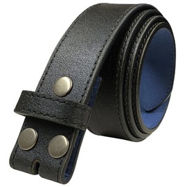 BS57 Classic Vintage Casual Jean Replacement Belt Strap 1-1/2"(38mm) Wide (Black,(33"-35") M)