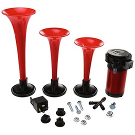 HELLA Triple Trumpet Horn Kit, 12V, Multi, (003001671)