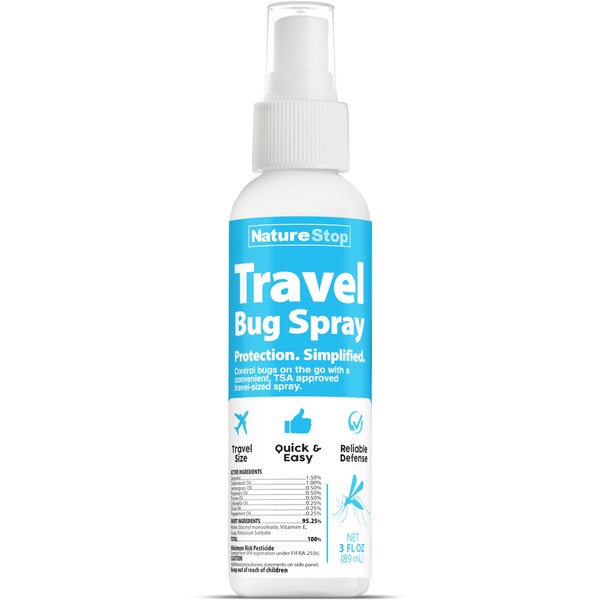 NatureStop Travel Bug Spray, DEET-Free Insect Repellent for Outdoor &