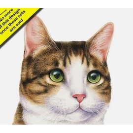 Set of 2 Individual Decoupage Paper Party Napkins CAT FELINE KITTY Watercolor Decor Luncheon Beverage Christmas Series Napkin for a Birthday, Holiday, Wedding, Cocktail Party