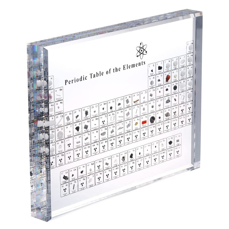 DARYTS Periodic Table Made of Acrylic with Real Elements, Periodic