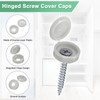 M METERXITY 200-Pack Plastic Hinged Screw Cover Caps, 6mm Shutter
