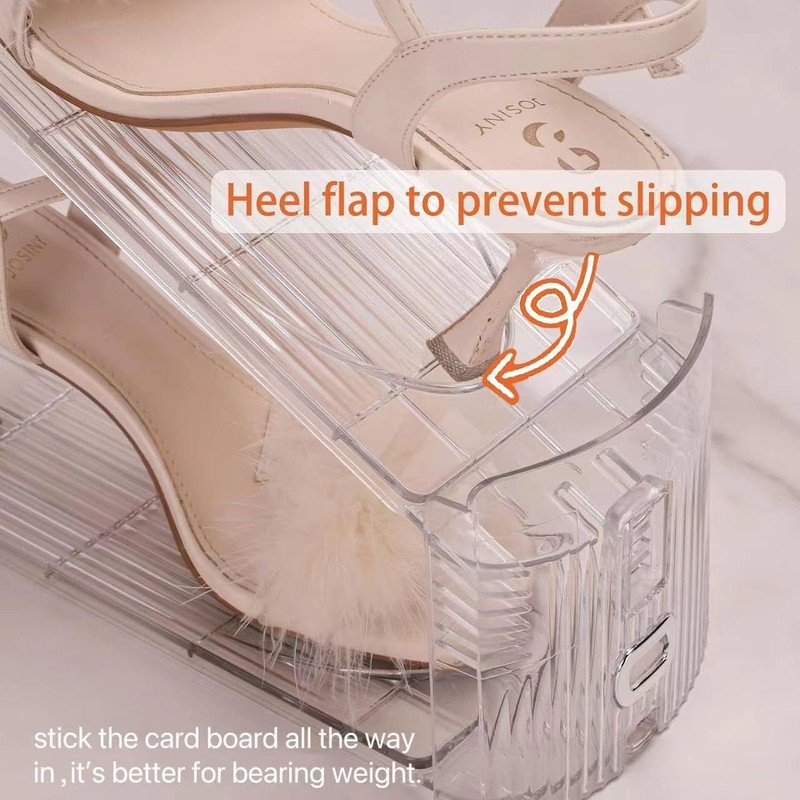 Uni HIMO 12 Pack Shoe Slots Organizer Adjustable Level Shoe