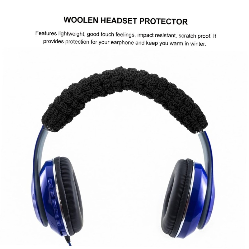 jojofuny Woolen Headphone Protective Cover for Soft Earphone Headband Protector