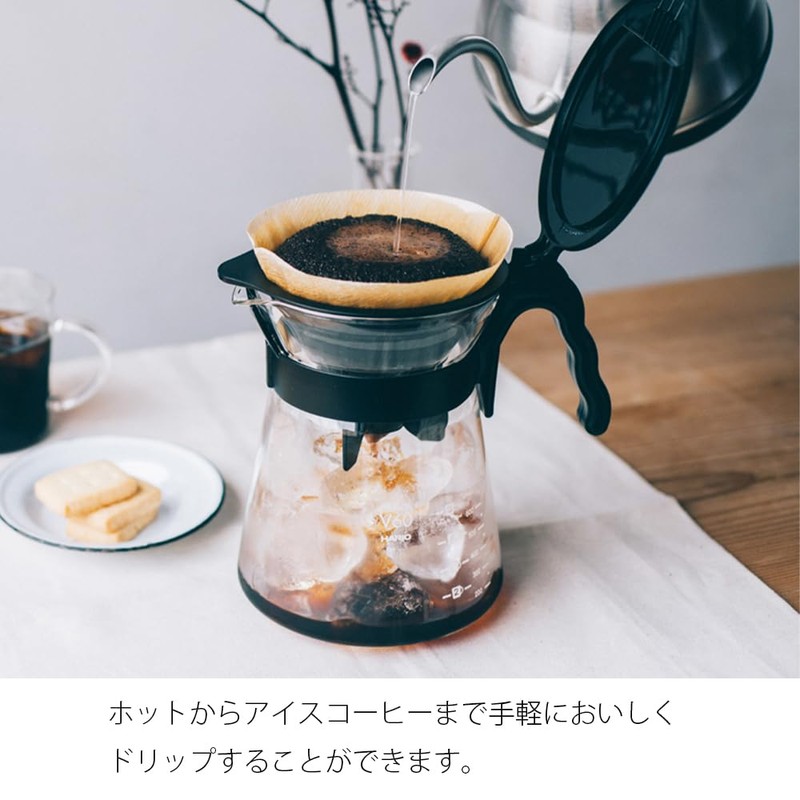 HARIO VDIR-02-B Coffee Dripper Server V60 Drip In Coffee Hand