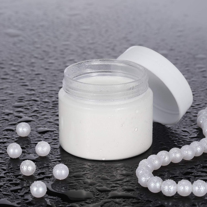 6 Pack 1 oz Plastic Pot Jars Round Clear Leak