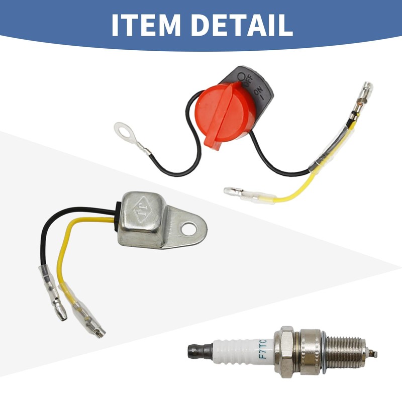 GX390 Ignition Coil Kit w/Spark Plug & Switch Replacement for
