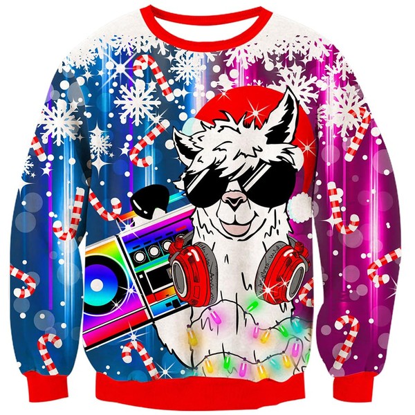 Loveternal Unisex Ugly Christmas Jumper, 3D Print, Ugly Christmas Sweater,