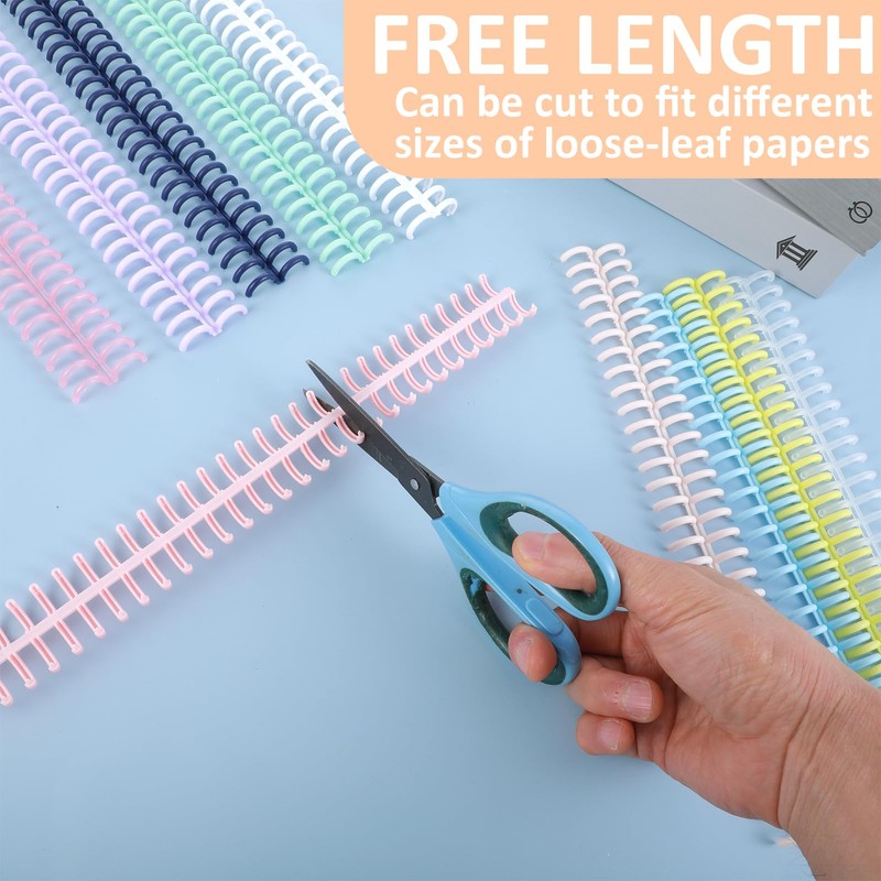 ElevateTech 10pcs Binding Combs Spiral Binding Coils Plastic Journal Spiral