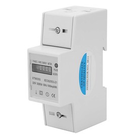KWh Meter, Digital 1-Phase 2-Wire 2P DIN Rail 220V Electricity Meter Electronic KWh Meter (20 (80) A) XTM35S