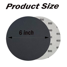 Autkerige 6inch 600 Grit Sanding Discs 25pcs Hook and Loop Wet Dry Sandpaper,Premium Silicon Carbide Abrasive for Automotive, Woodworking, Metal Polishing and Sanding