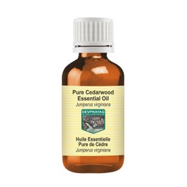 Devprayag Pure Cedarwood Essential Oil (Juniperus virginiana) Natural Therapeutic Grade Steam Distilled 50ml (1.69 oz)