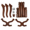 VASAGLE Coat Stand, Solid Wood Freestanding Coat Rack with 11