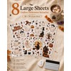 daunke 8 Sheets Halloween Window Clings 30x20cm, with Squeegee &
