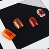Fall Thanksgiving Square Press on Nails - Orange Short Fake