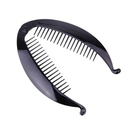 perfeclan Banana Hair Clip for Women Fashion Hair Accessories for Women Girls Classic Banana Hair Clip Fishtail Design for Thin Black