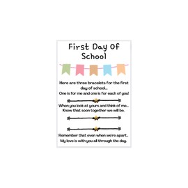 Mommy and Me First Day of School Bracelets Set Of 2,3, Or 4 Back To School Bracelets Matching Bracelets Customizable (1 Parent 2 Kids)