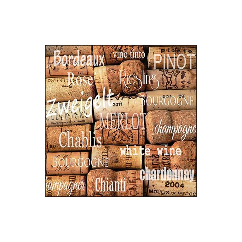 Ambiente Serviettes Lunch 33x 33cm Party Wine Corks