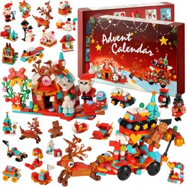 KAHEIGN Christmas Advent Calendar Building Blocks Blind Box