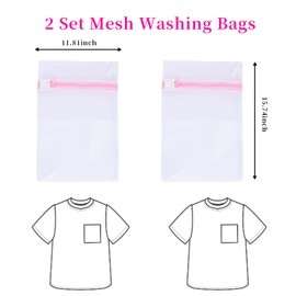 Mesh Washing Bags for Laundry,Bra Shoe Sock Trainer Net Delicates Laundry Bag with Premium Zipper (2 SET)
