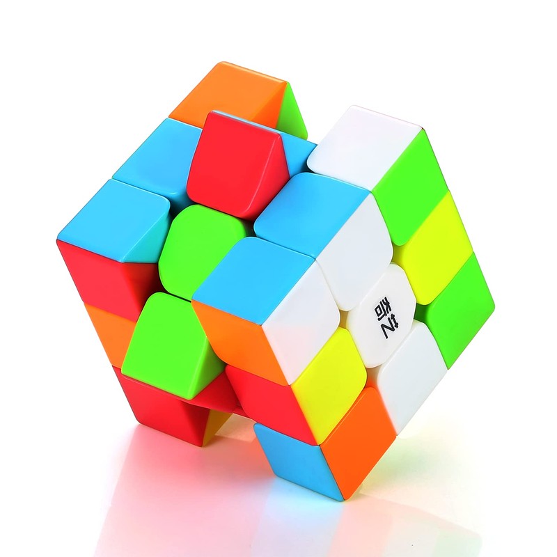 QiYi Stickerless Magic Cube 3x3 3 Dimensional Puzzle, World Standard