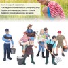16Pcs People Figurines Model Little Farmer People Figures Realistic Hand