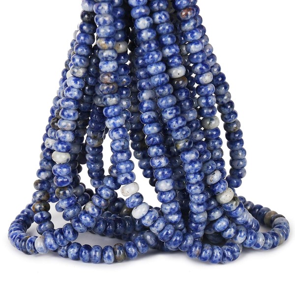 ICAI Beads 5x8mm Natural (Blue Jasper, 5x8) Beads Rondelle Spacer