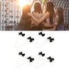 4Pcs Bow Hairpins Metal Snaps Barrettes Hair Clips Accessories with