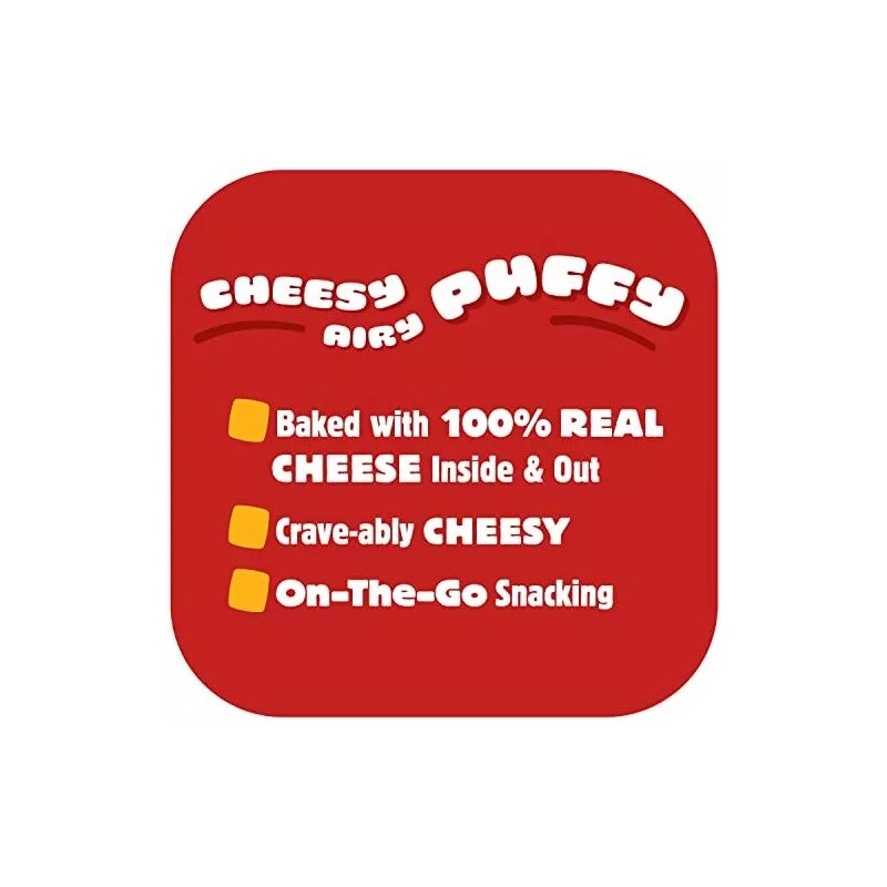 Cheez-It Puff'd Cheesy Baked Snacks, Puffed Snack Crackers, Kids Snacks,