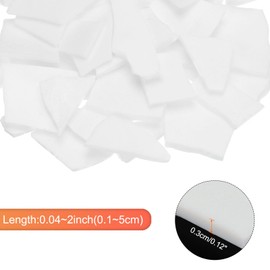 sourcing map 200g Mosaic Tiles Irregular Glass Mosaic Tiles Stained Mosaic Glass Pieces for Home Decoration Art Crafts DIY Projects White Series