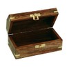 NKlaus Mango Wood / Brass Treasure Chest 14.5 x 7.5