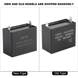 Walfront CBB61 Capacitor CBB61 Generator Capacitor, 24uf Starting Capacitor for 400/350/300/250VAC Brushless Gas and Generators