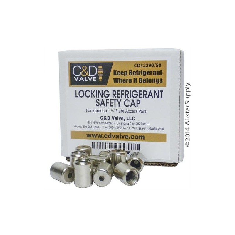 Tamper Resistant Service Valve Cap for R22/R410A - 4/Pk