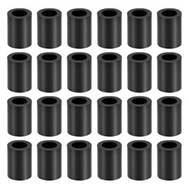 YOKIVE Pack of 250 Black Round Spacers, Non-Threaded Washers with High Insulation Effect, Keeps the Height Consistent, Ideal for M5 Screws (ABS 5.4 mm x 9 mm x 12 mm)