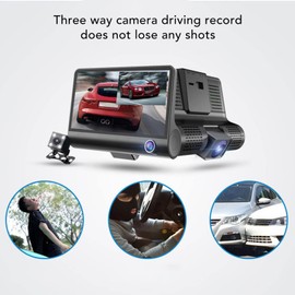 LCD Touch Screen Dash Cam, 1080P Full HDR Display Dash Car Security Camera, 170 Wide Angle, Night Vision, Motion Detection, G-Sensor, DVR Recorder Loop Recording